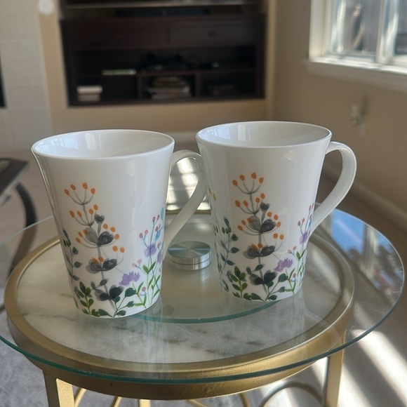 Mikasa Tivoli Garden Bone China Mug Set – Botanical Leaf Pattern (Set of 2) - Picture 3 of 9